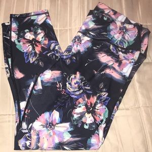Fabletics compression leggings floral XXL